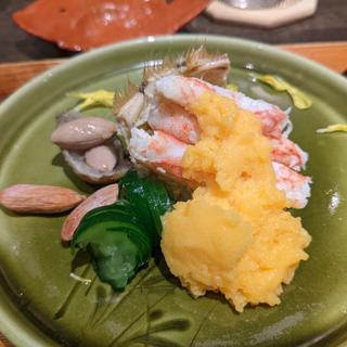 毛ガ黄身酢がけ(松陰鶴水)