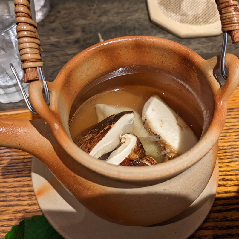 松茸と甘鯛の土瓶蒸し(松陰鶴水)