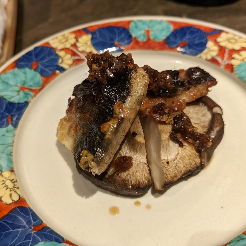 鰻と椎茸(松陰鶴水)