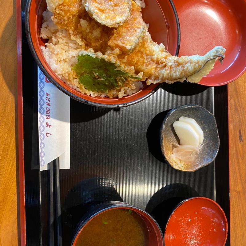ハーフ穴子天丼(あげ丼チャヤよし （あげ丼CYAYA よし）)