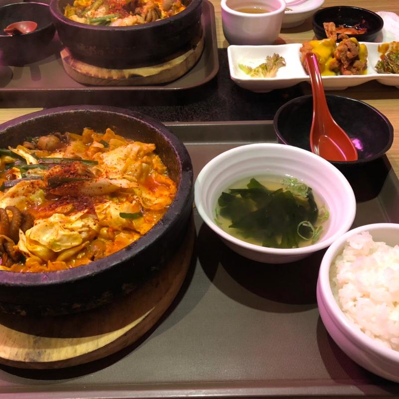 石鍋チュクミサムギョプサルセット(李朝園 京橋店)