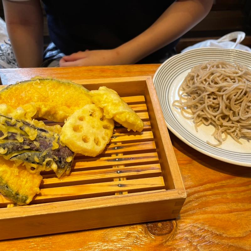 もりそば＋セット天ぷら(天ぷらスタンドKITSUNE 今池店)