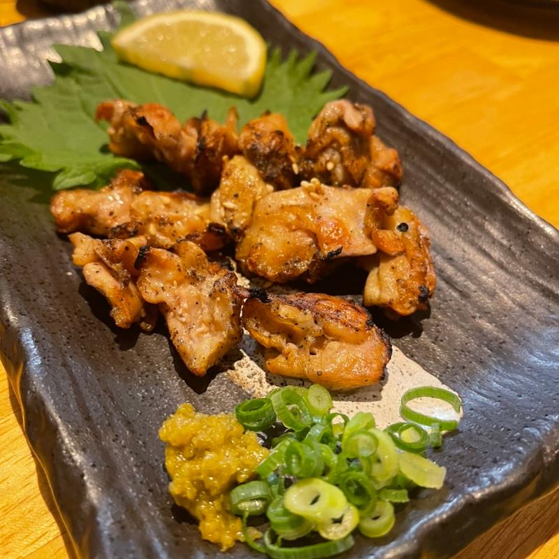 鶏ハラミ炭火焼き(あっ鶏)