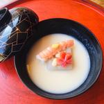 碗物 車海老と地元野菜の京風白味噌仕立