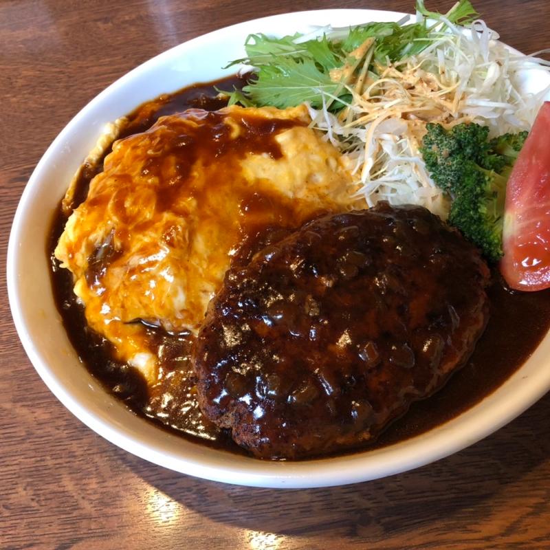 オムライス＆ハンバーグ(ファミリーダイニング パラパラ)