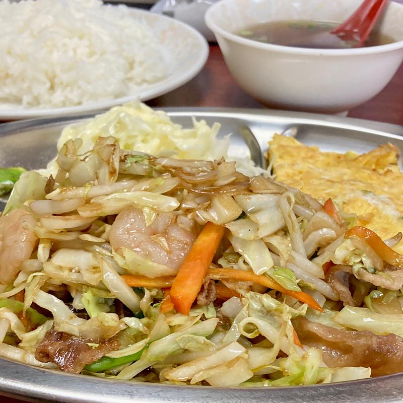 野菜炒め定食(明来)