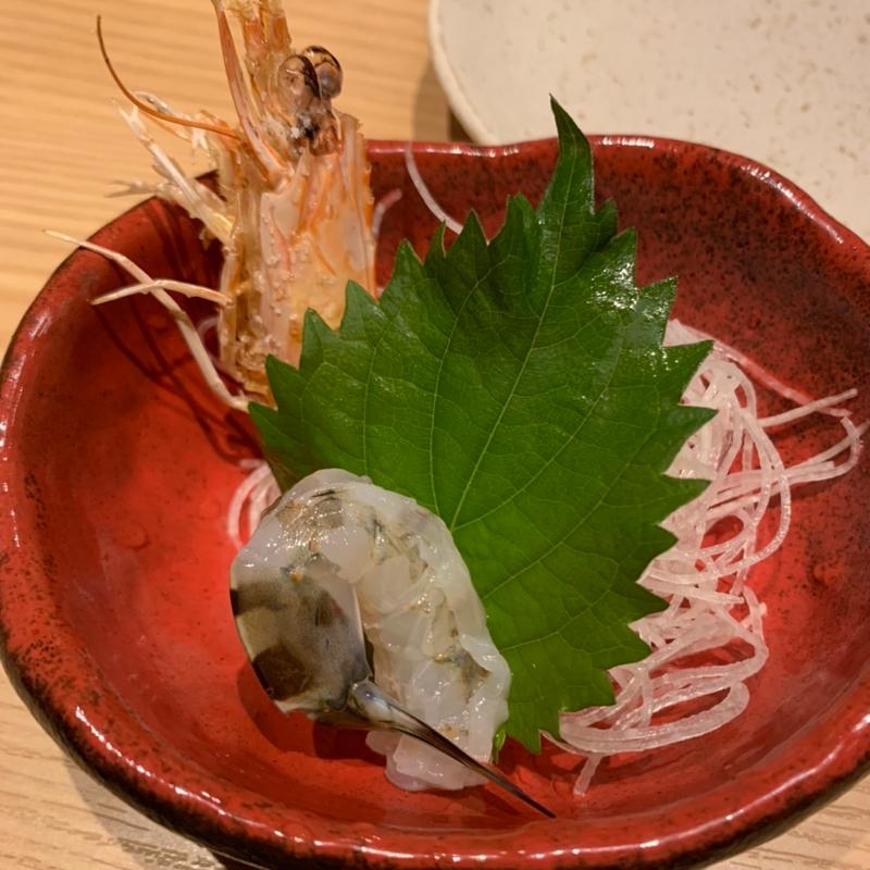 バチバチ海老4尾(西中洲 海鮮酒場 すぅ。)