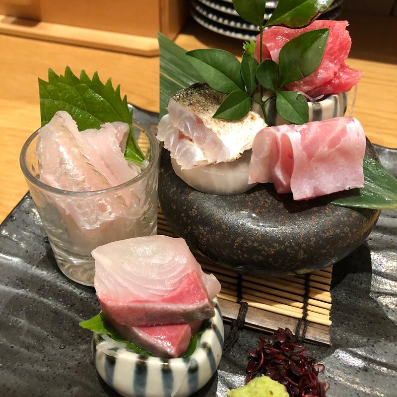 刺身3点盛り(魚菜由良　雑魚亭)