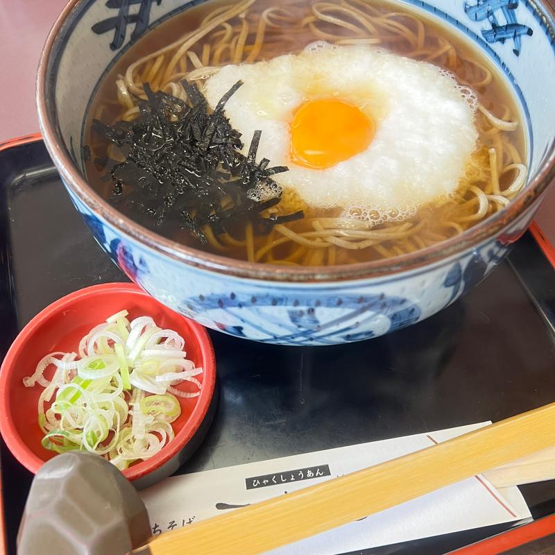 とろろそば（温）(百姓庵)