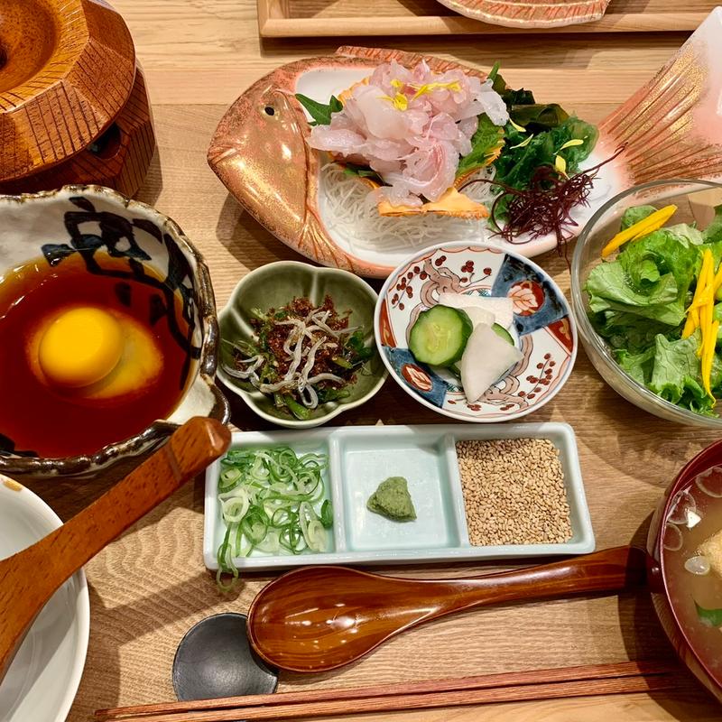 長崎五島列島直送　つばき鯛の極上鯛めし定食(米えにし　土鍋炊きごはん定食)