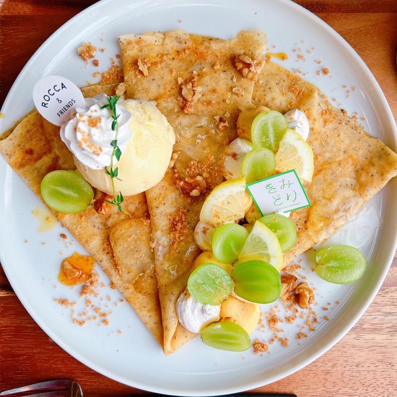 シャインマスカットとアールグレイ (Forest Green Crepe ＆ Bake )