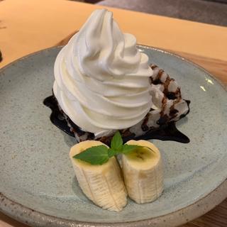 チョコバナナモッフル(おふろcafe bijinyu （美肌湯）)