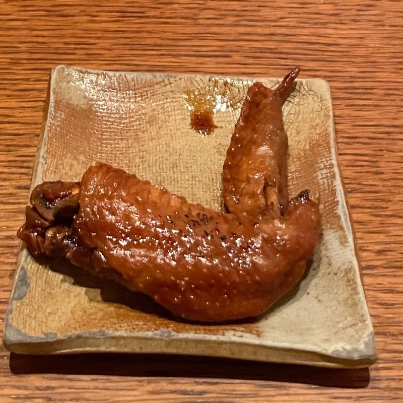 手羽先しょうゆ煮込み炙り(もつ鍋 一慶 西中洲店)