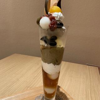 ほうじ茶パフェ(みのりカフェ　京都ポルタ店)
