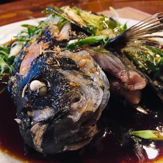 メジナの清蒸鮮魚(中国料理 杏仁香 （チュウゴクリョウリ アンニンシャン）)