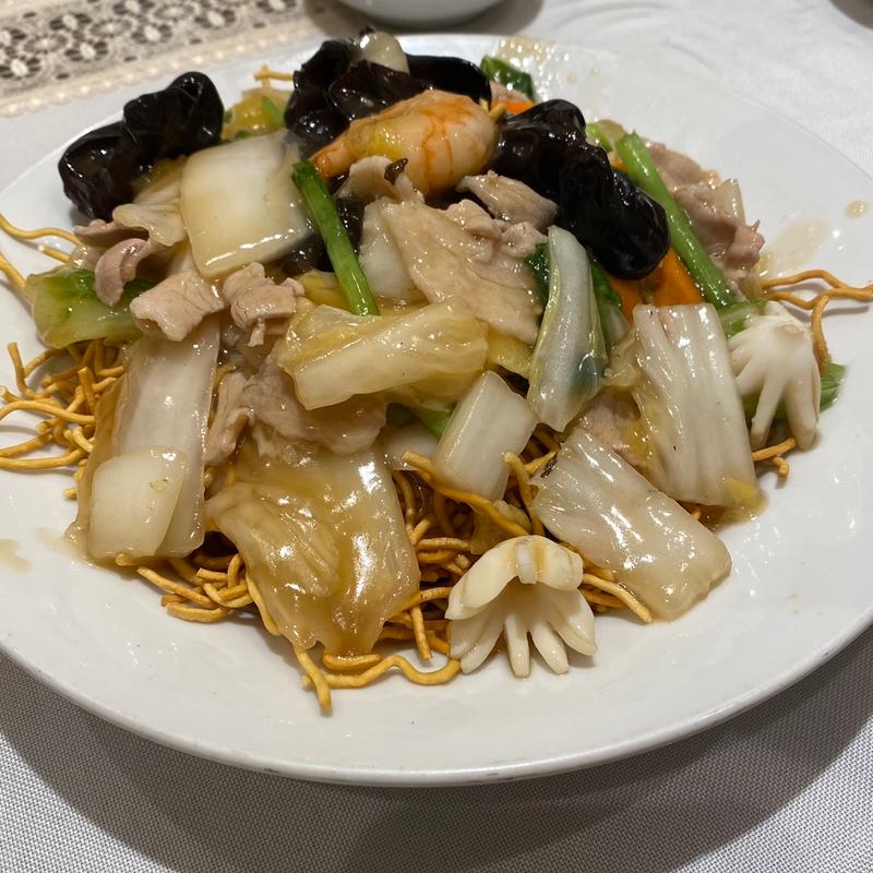 五目カタ焼きそば(福龍酒家)