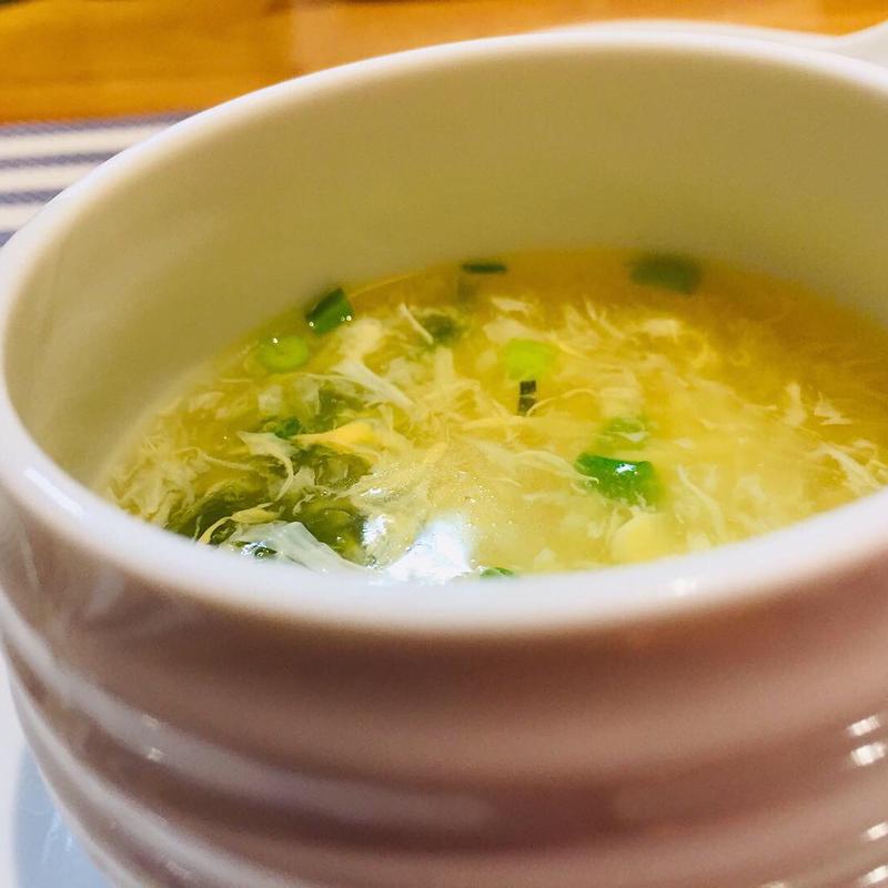 生海苔のかき玉スープ(陸羽 )