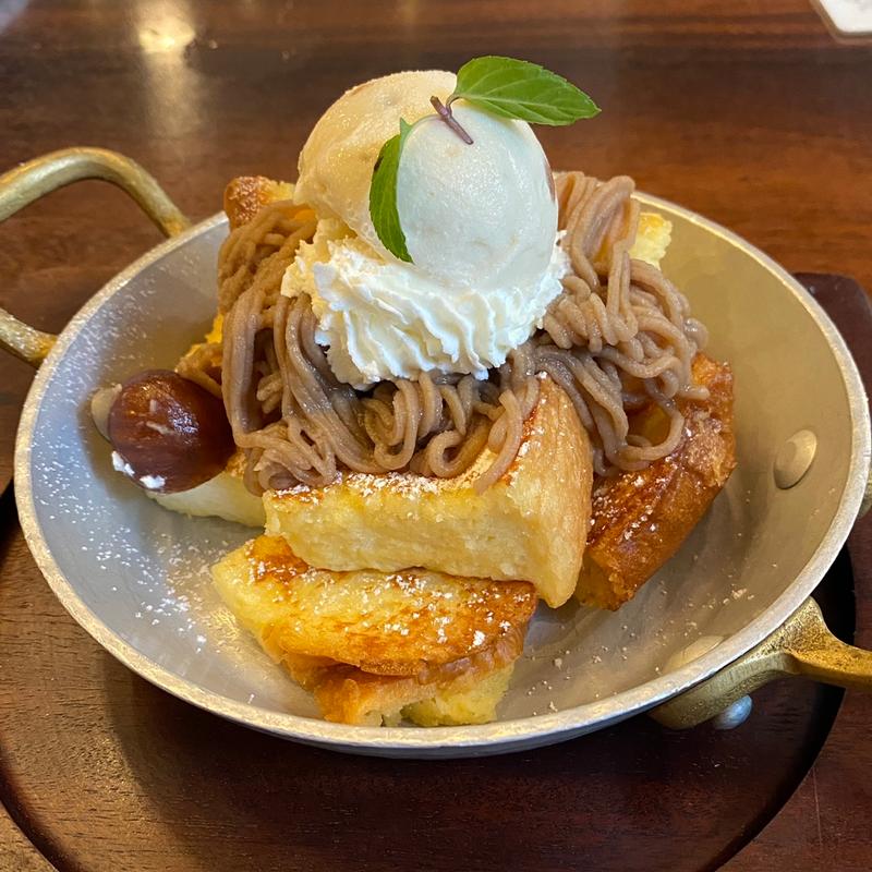 モンブランのフレンチトースト〜マロングラッセアイス〜(星乃珈琲店 新横浜店)