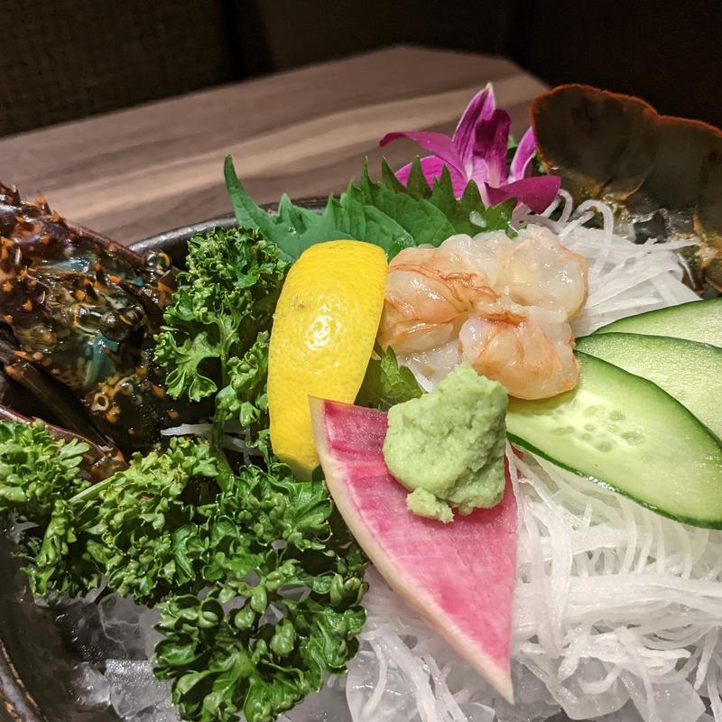 伊勢海老の刺身(完全個室 創彩酒家 一水 恵比寿本店)