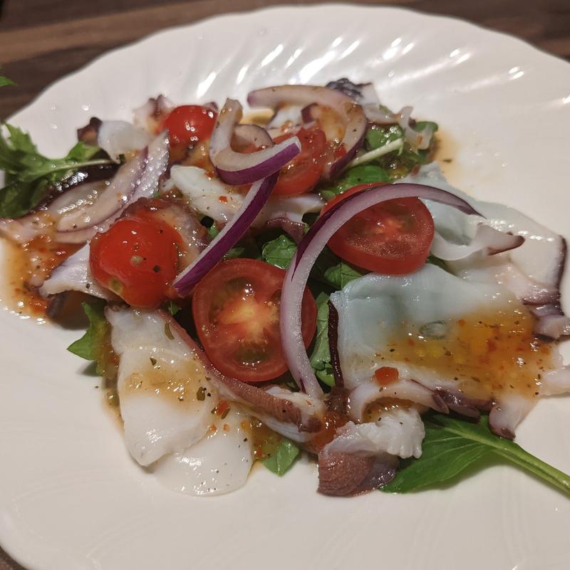 水蛸のカルパッチョ(完全個室 創彩酒家 一水 恵比寿本店)