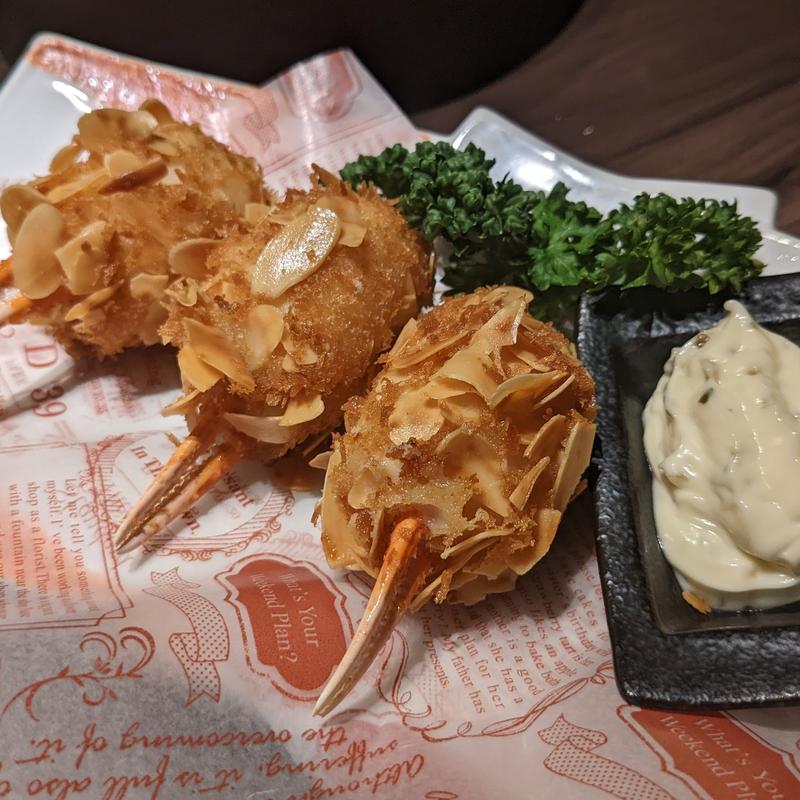 蟹クリームコロッケ(完全個室 創彩酒家 一水 恵比寿本店)