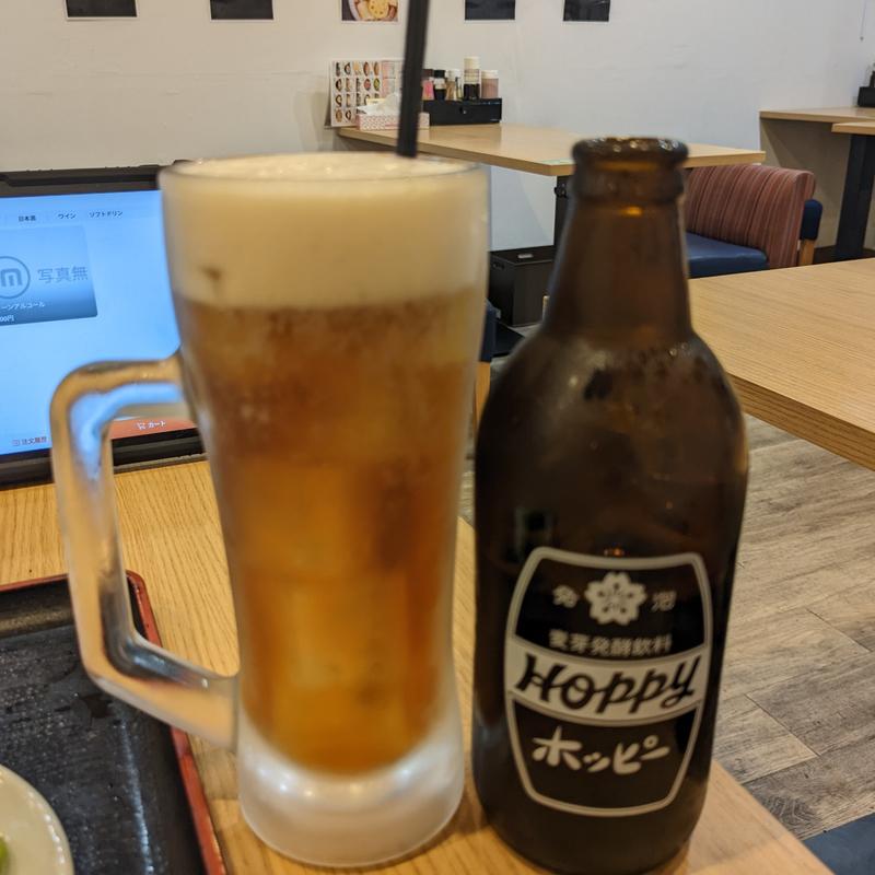 ホッピー黒セット(満悦食堂)