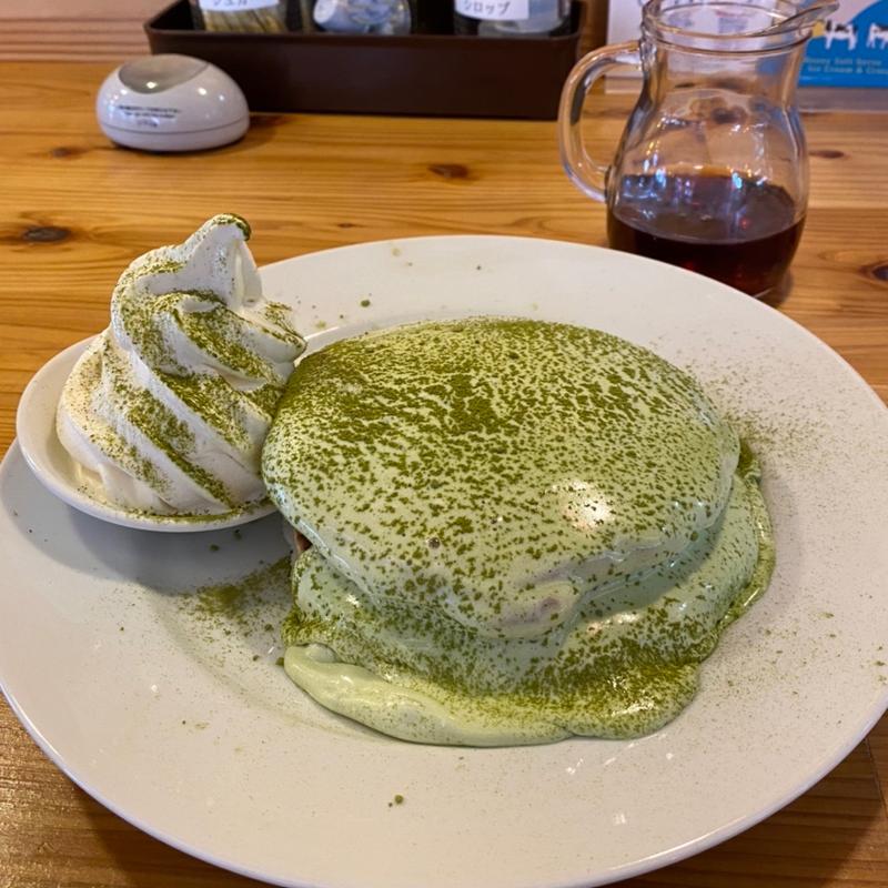 京都宇治抹茶のパンケーキ(ソフトクリーム付き)(喫茶珈琲店ピノキオ西招堤店)