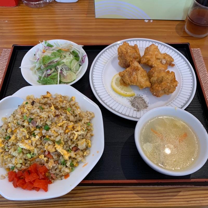 若鶏唐揚げと炒飯(唐人楼 )