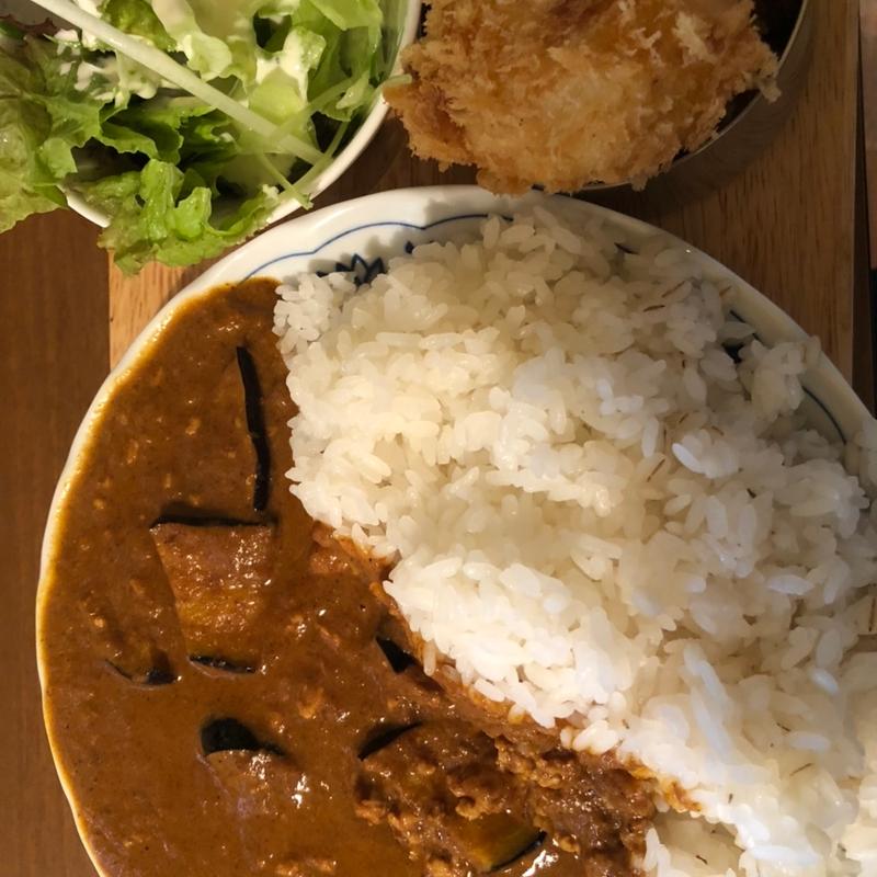 なすとキーマカレー(とろとろカレーmasa)