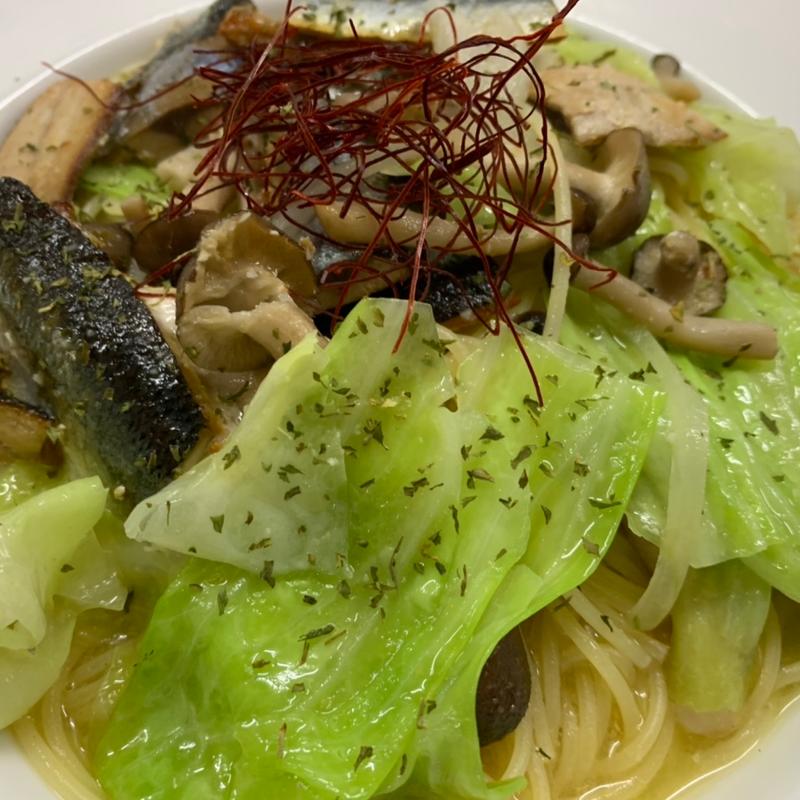 サンマのオリーブパスタ(河芸バルス)