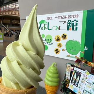 梨ソフトクリーム(鳥取二十世紀梨記念館 なしっこ館)