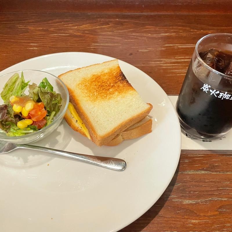 ハムとチーズのホットサンドセット(珈琲館 豊洲店)