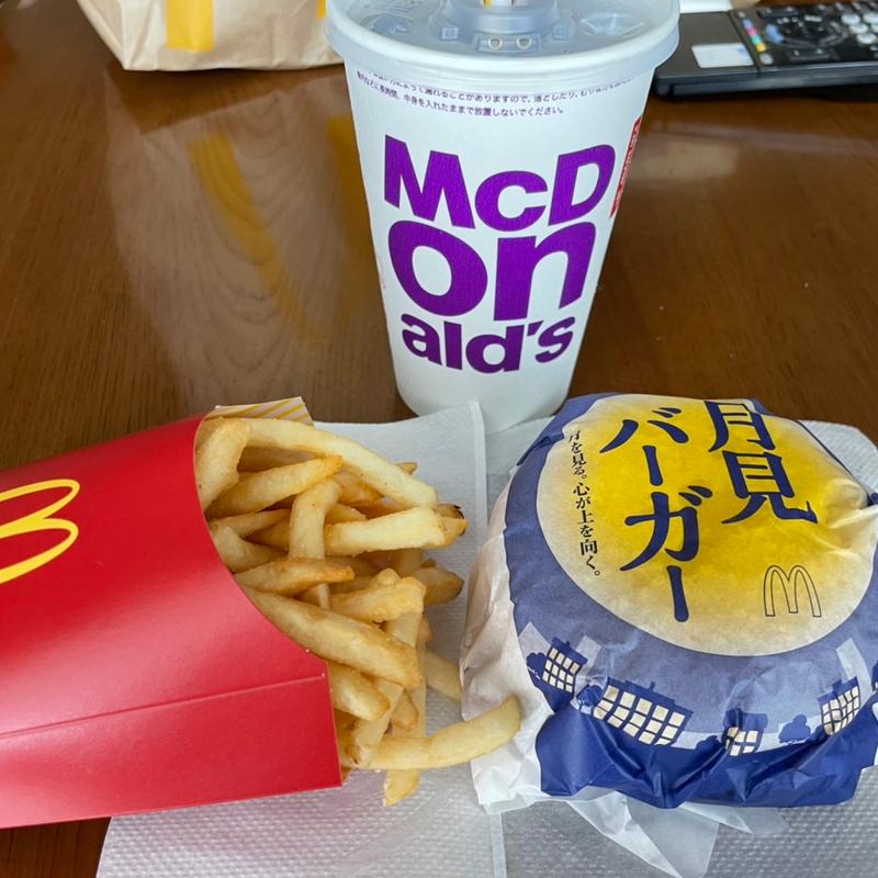 月見バーガーセット(マクドナルド 池下店)