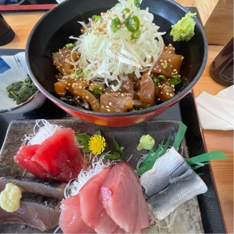 マゴ茶さしみ定食(魚屋食堂 カネシチ水産)