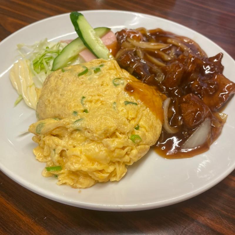 酢豚と卵焼き ランチセット(明記大陸食堂 )