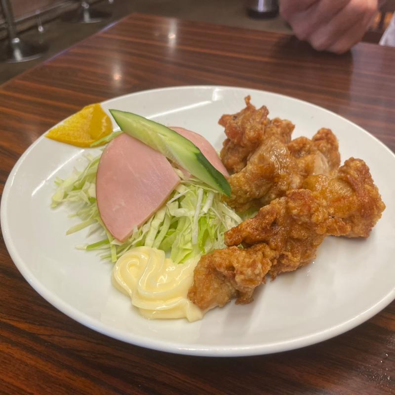 から揚げ　餃子セット(明記大陸食堂 )