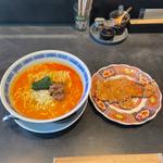 汁あり生坦々麺 + 揚げパイコーセット(天天厨房)