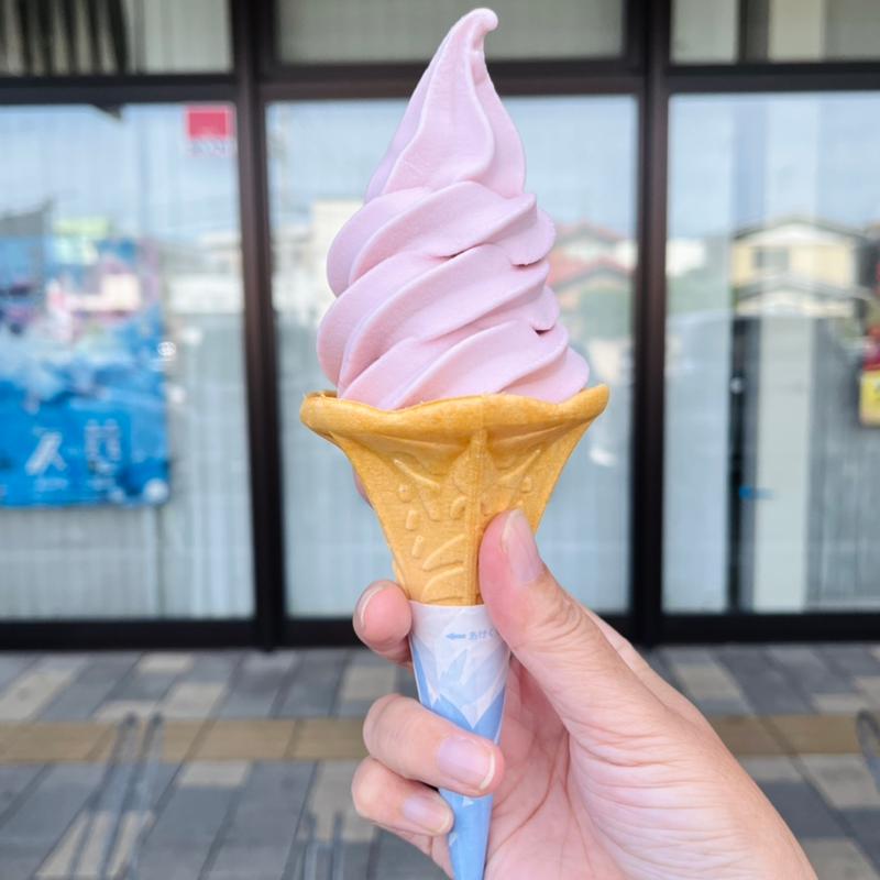 山ぶどうソフトクリーム(道の駅くじ 風の館 )