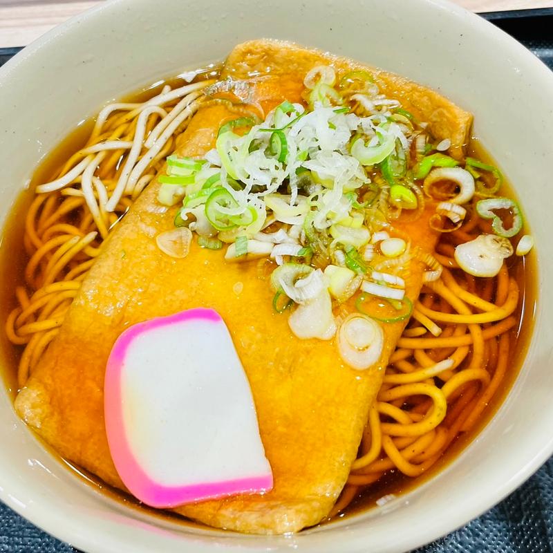きつねそば(自家製生うどん　麦さと屋)