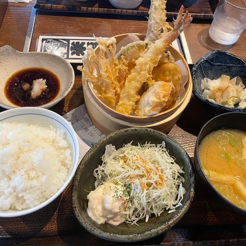 季節の天ぷら定食(米福酒場 淀屋橋店)