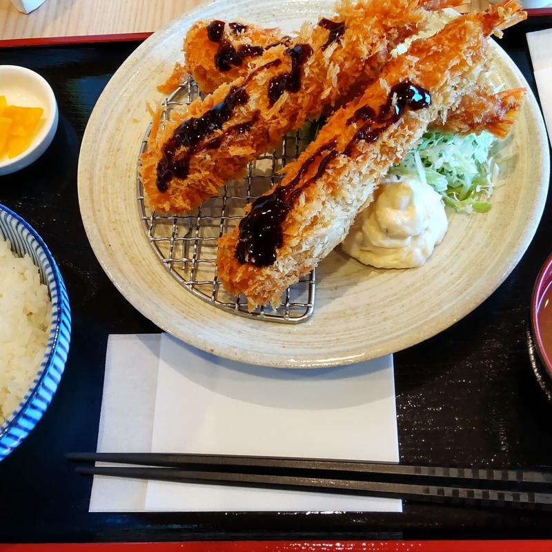 エビフライ定食(ごはん処あさひ屋旭川空港店)