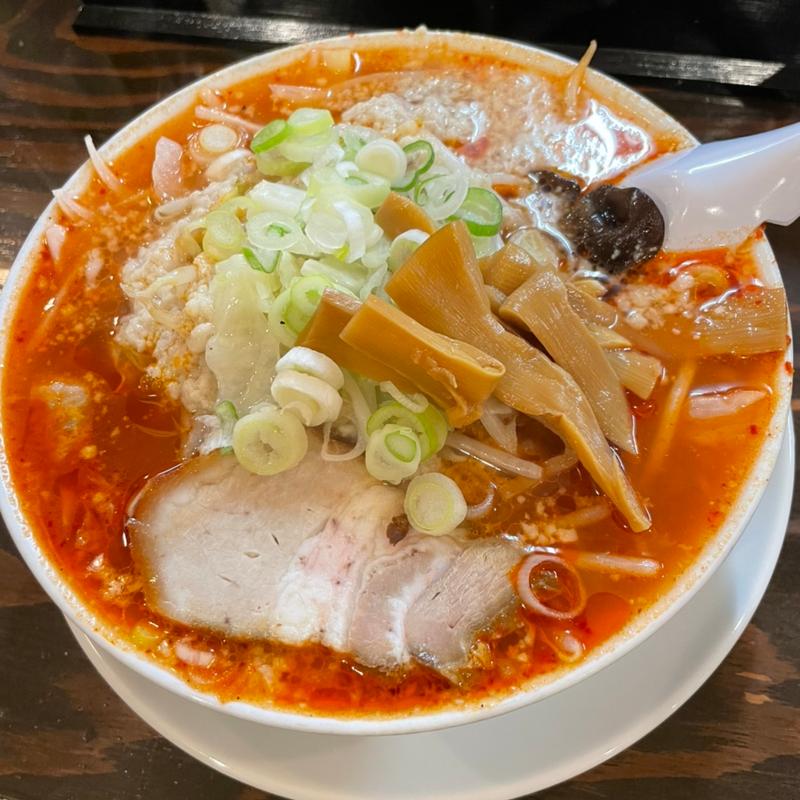 背チャン（背脂タンメン半チャーハンセット）(ラーチャン家)