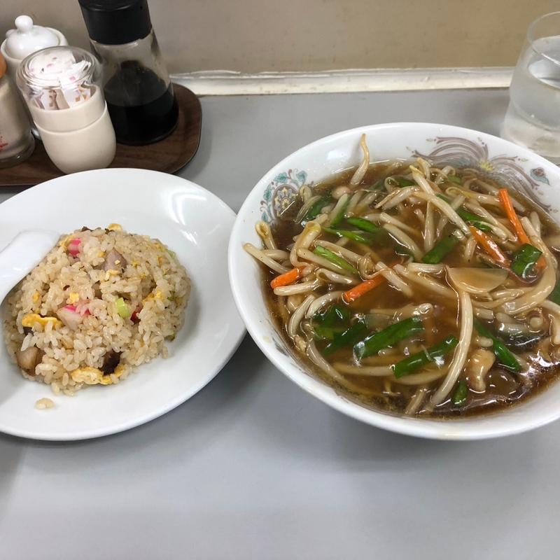 もやしそば＋半チャーハン(中華みやこ )