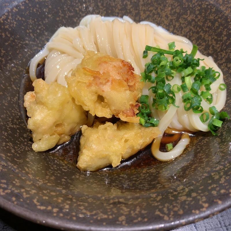 鶏天ぶっかけうどん(山下本気うどん 渋谷並木橋)