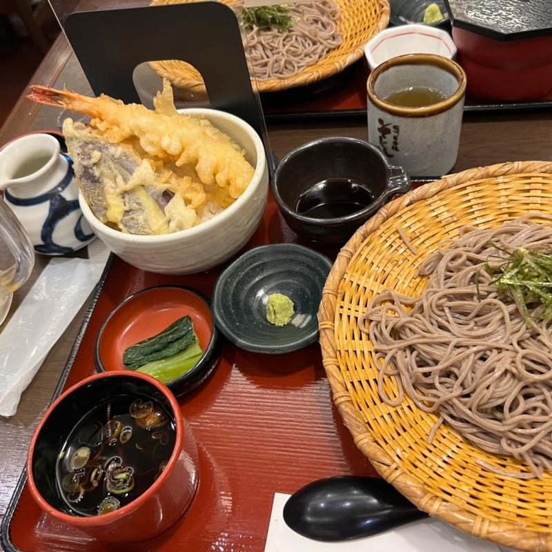 ざるそば定食ミニ天丼セット(信州そば処　そじ坊　那覇空港店)