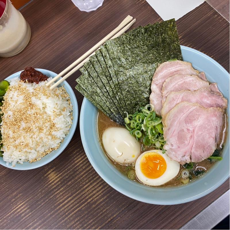 全部乗せラーメン＋ライス大(武蔵家 川口店 )