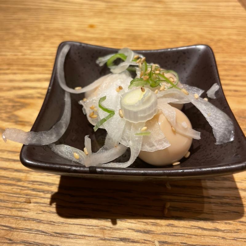 テルマエ隊長の非常食用うずらの煮つけ(ひねり蛇口ハイ 大衆酒泉テルマエ 名古屋駅前泉)