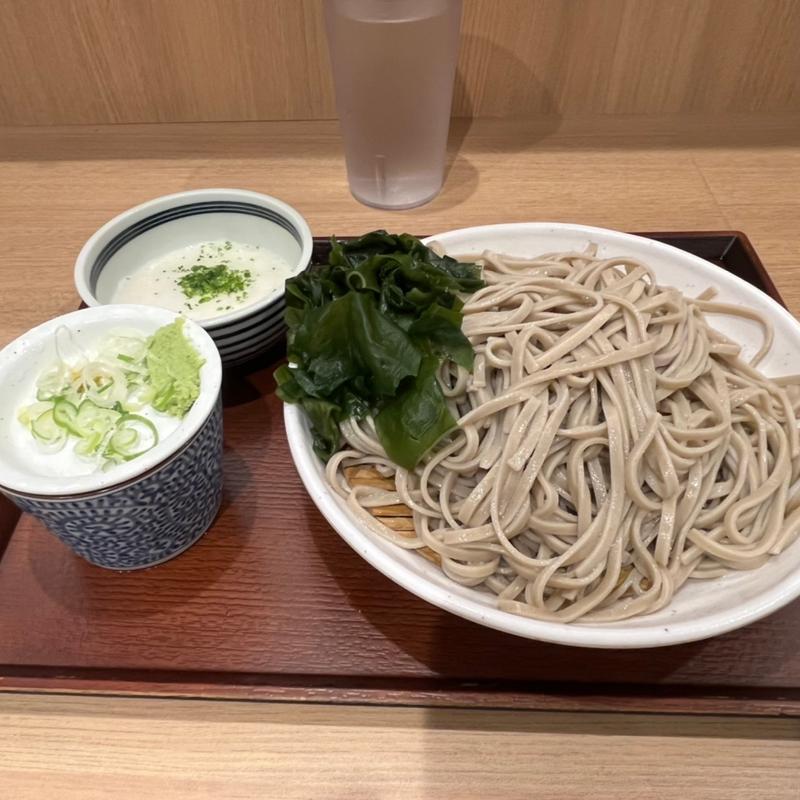 とろろつけ蕎麦　冷（大盛）(さがたに　新宿京王モール店)