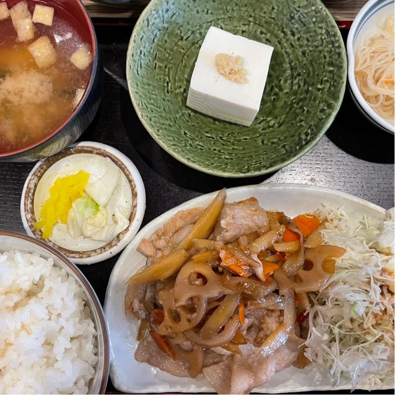 レンコンのきんぴらと豚肉炒め(居酒屋 なごみ )