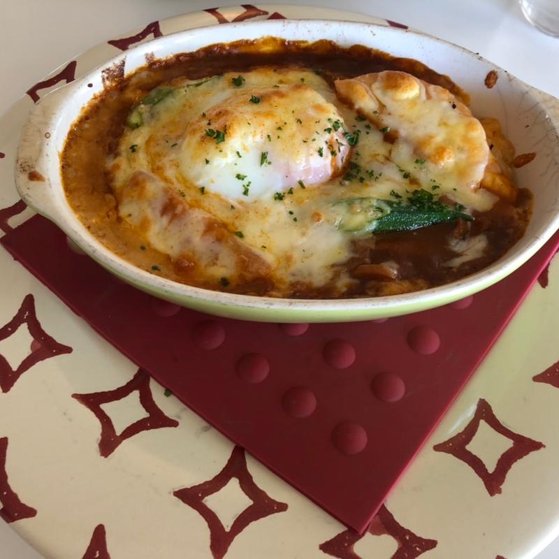 温泉卵とハッシュドビーフのドリア(オリーブ （OLIVE）)